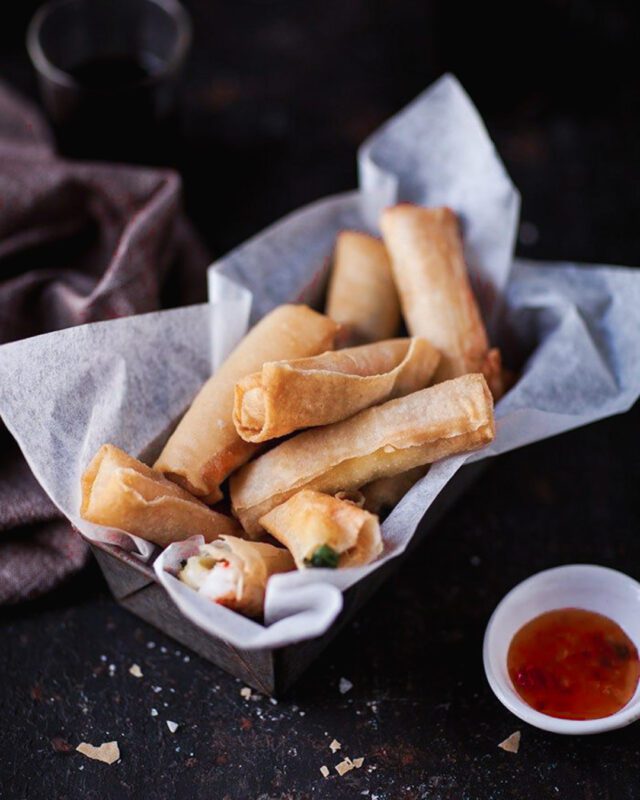 Harumaki crocante de camarão