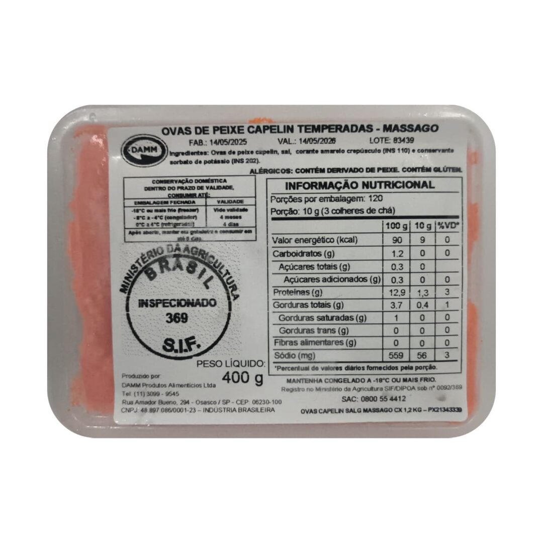 Ovas Massago Laranja - 400g